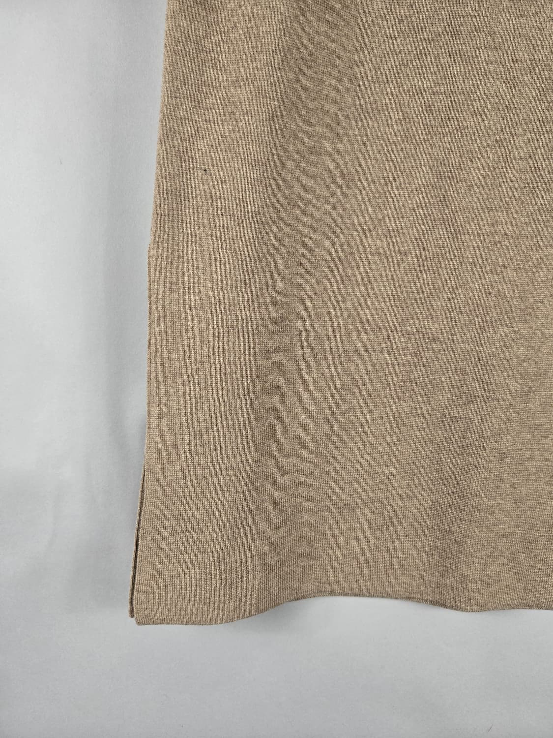 [무료배송]무신사스탠다드 L 여성 울 혼방 니트 롱 스커트 베이지 치마 상품이미지3