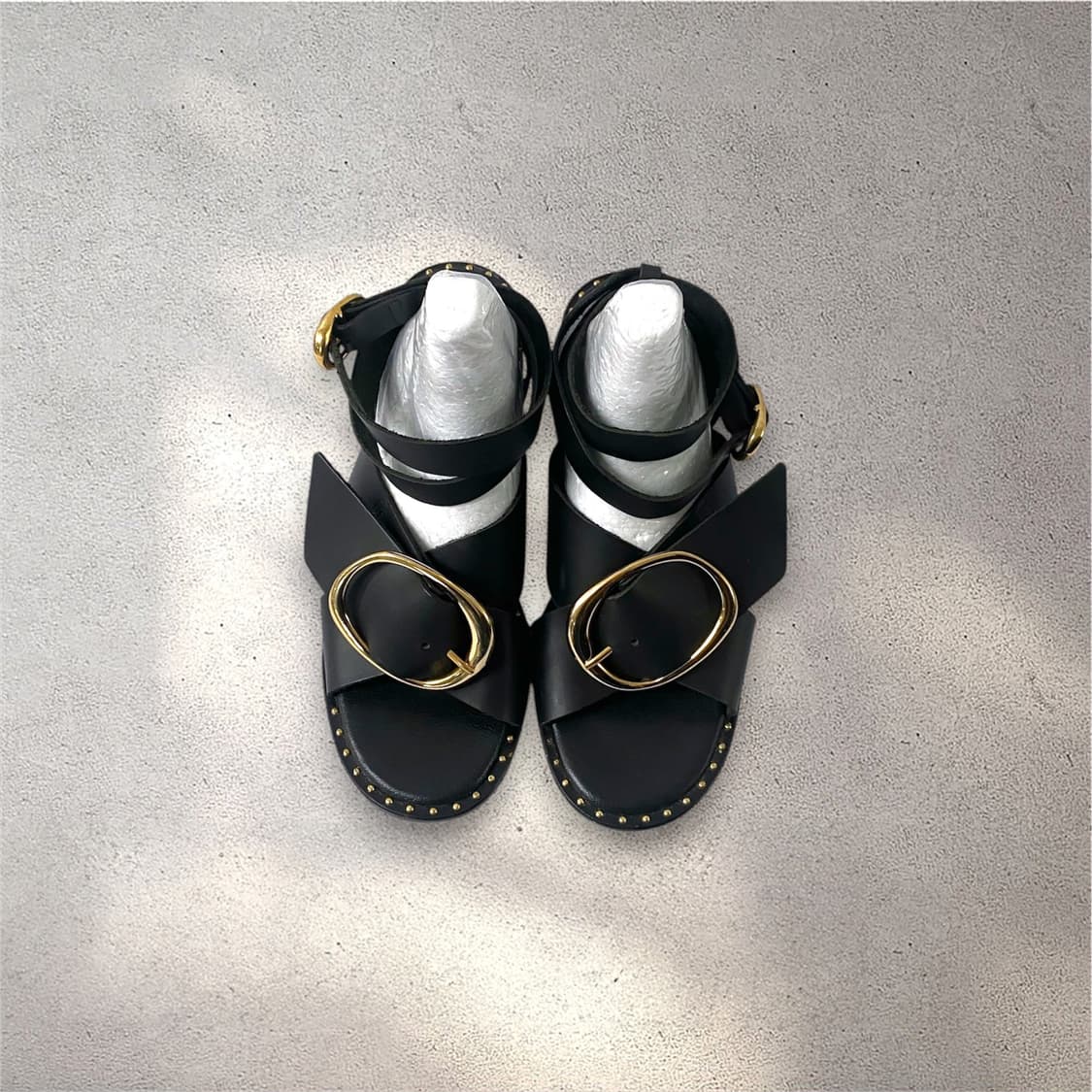 [245] Maje 가죽 골드 버클 스트랩 샌들 (No.548) 상품이미지2