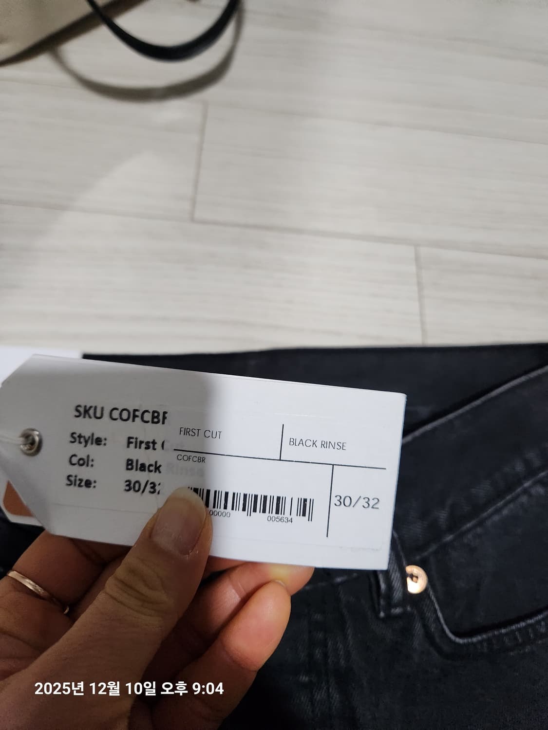 (새상품)아워레가시 퍼스트컷 블랙 청바지 30/32 상품이미지5