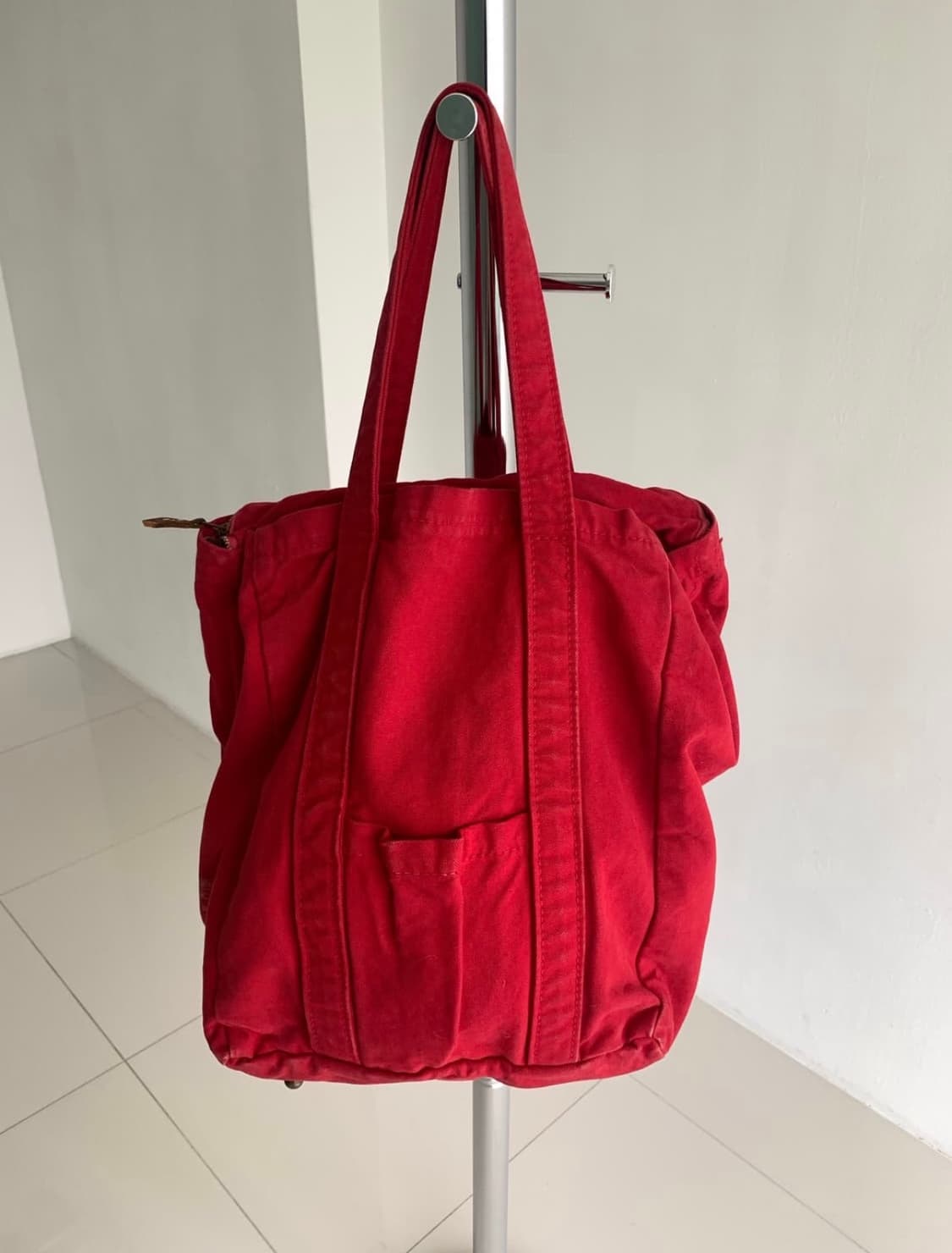 캐피탈 kapital 캔버스 도트백 레드 상품이미지2