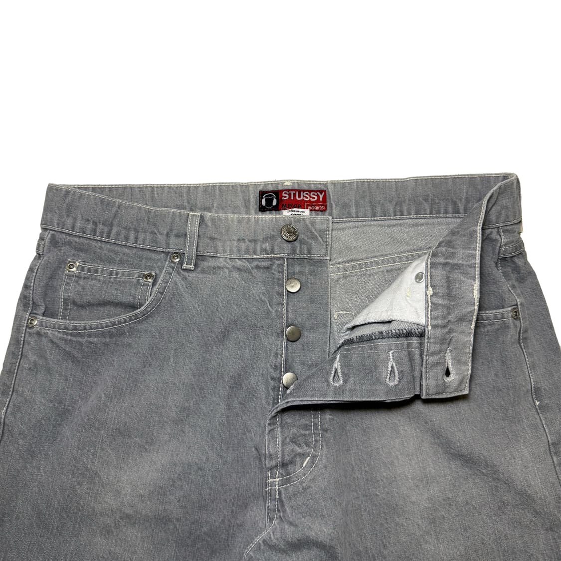 00‘s 스투시 M.F(4)P 데님 워크 팬츠 상품이미지6