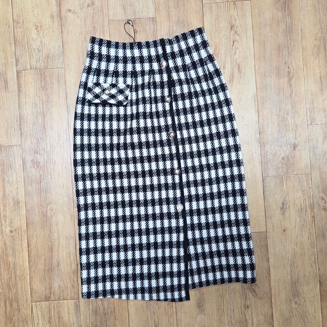 더히스토리(the history) 언발 체크니트스커트 55-66 새상품 상품이미지3