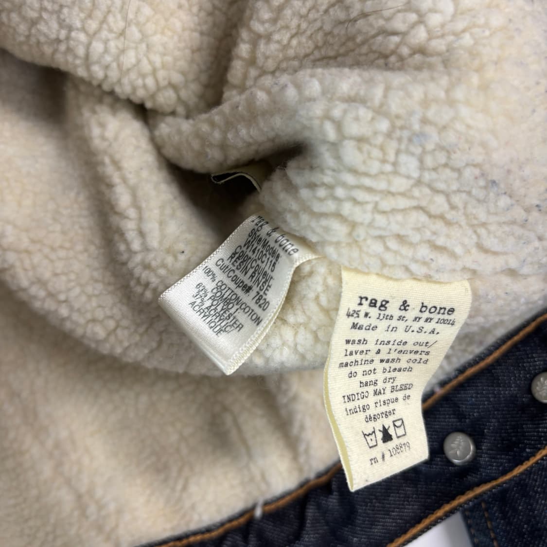 Rag&Bone 랙앤본 데님 쉐르파 자켓 상품이미지7