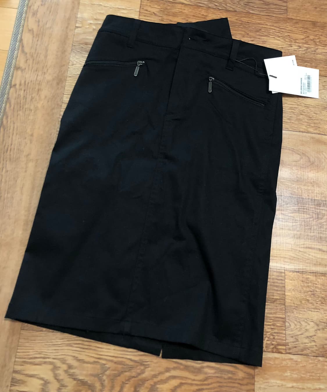 웰빙익스프레스 Back Pocket Midi Skirt - Black 상품이미지2