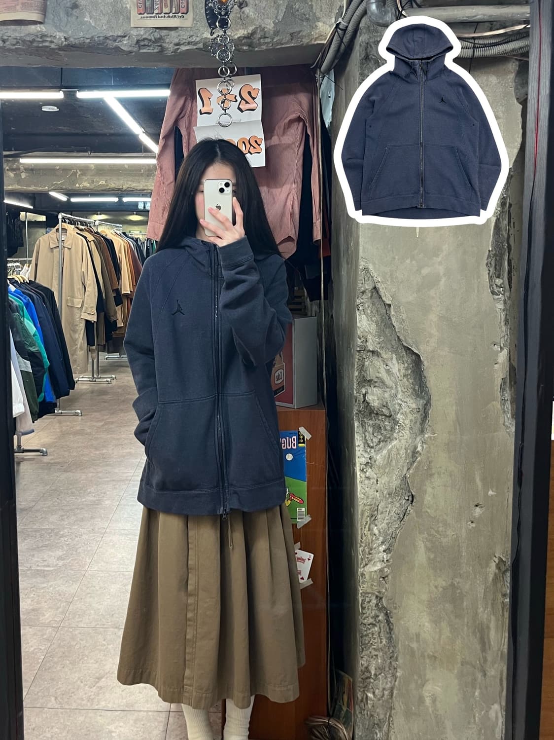 나이키 조던 투웨이 후드집업 네이비 XL #csz2959 상품이미지1