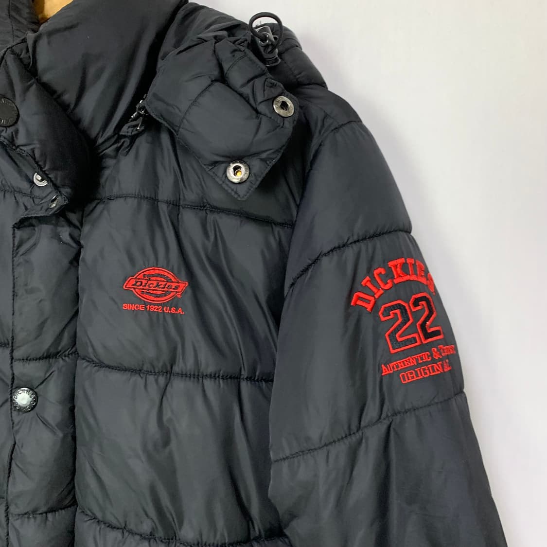 디키즈 블랙 패딩 점퍼 빈티지 남녀공용 M 상품이미지3