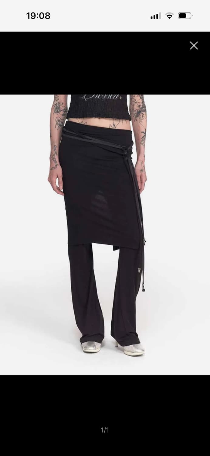 제니 착용) 2000아카이브스 AVA 레이어드 스커트 팬츠 상품이미지1