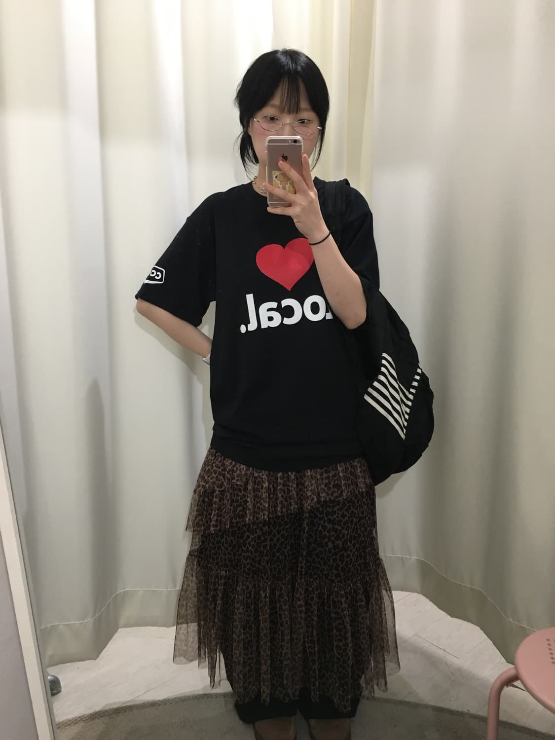 호피 레이어드 시스루 캉캉 스커트 상품이미지3