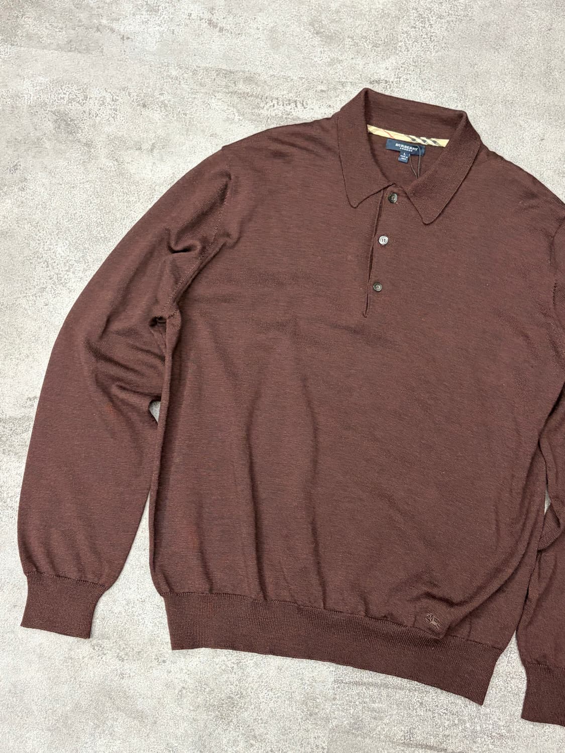 버버리 기마로고 브라운 긴팔 카라 니트 상품이미지2