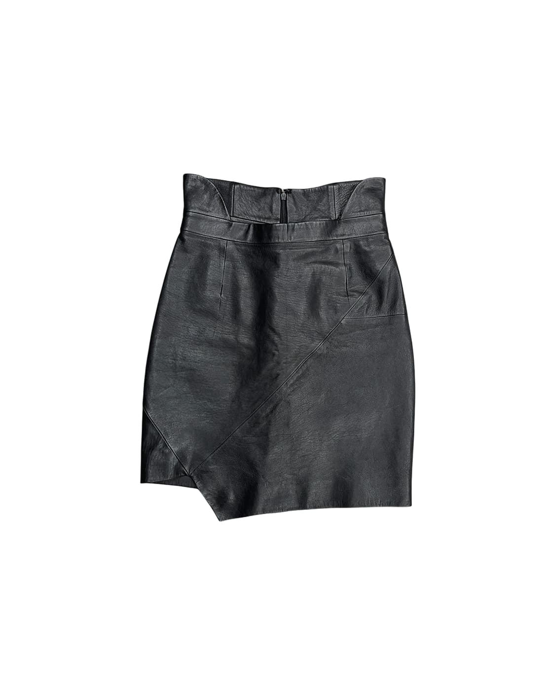 생로랑 13AW 비대칭 레더 스커트 상품이미지4