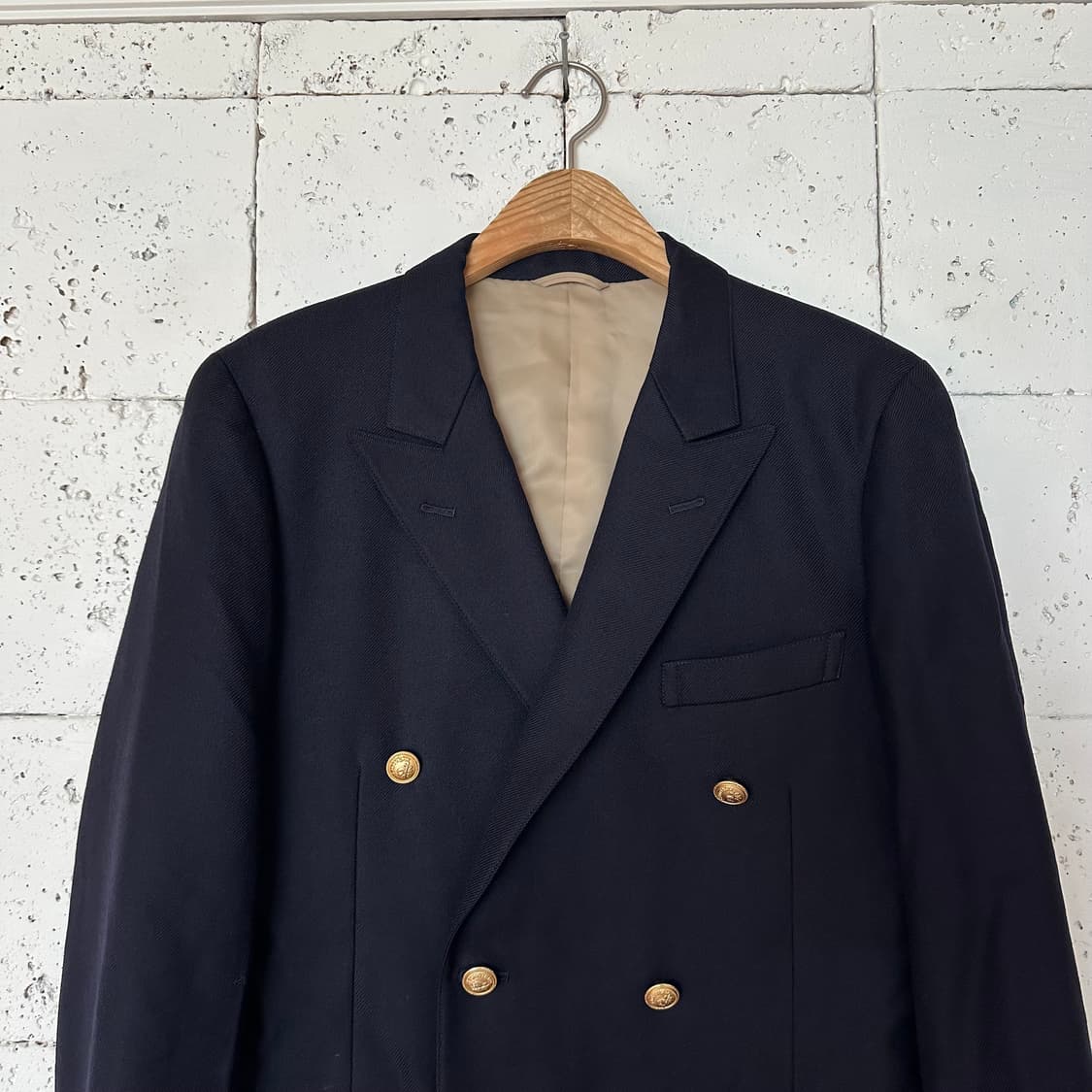 95 빈티지 금장 버튼 블레이저 네이비 상품이미지2