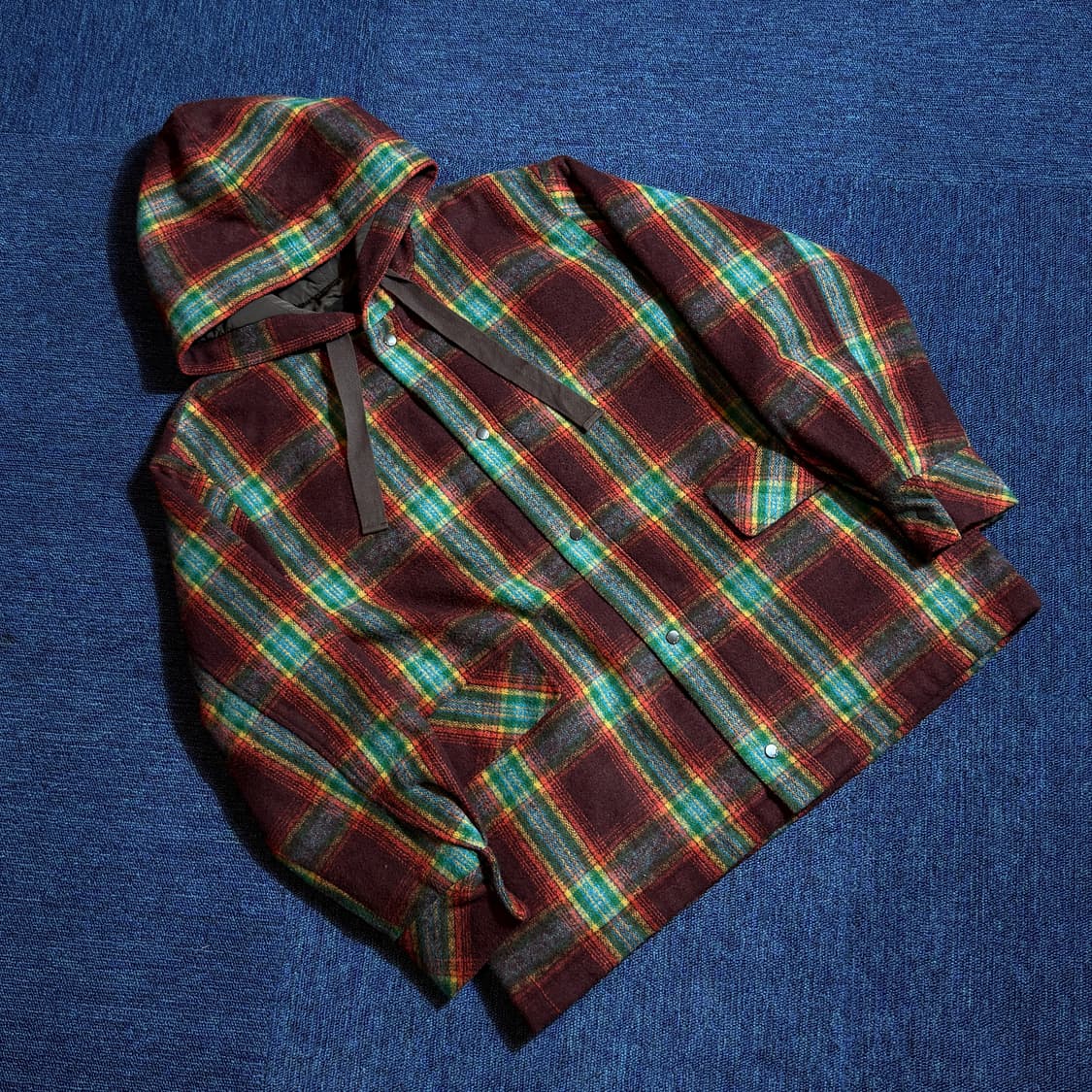 빈티지 체크 퀄팅 자켓 상품이미지1