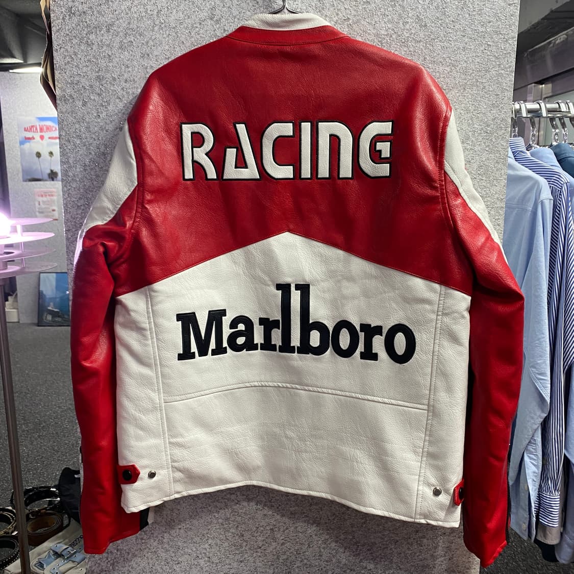 말보로 빅로고 레이싱 바이크 레더 자켓 B3697 상품이미지8