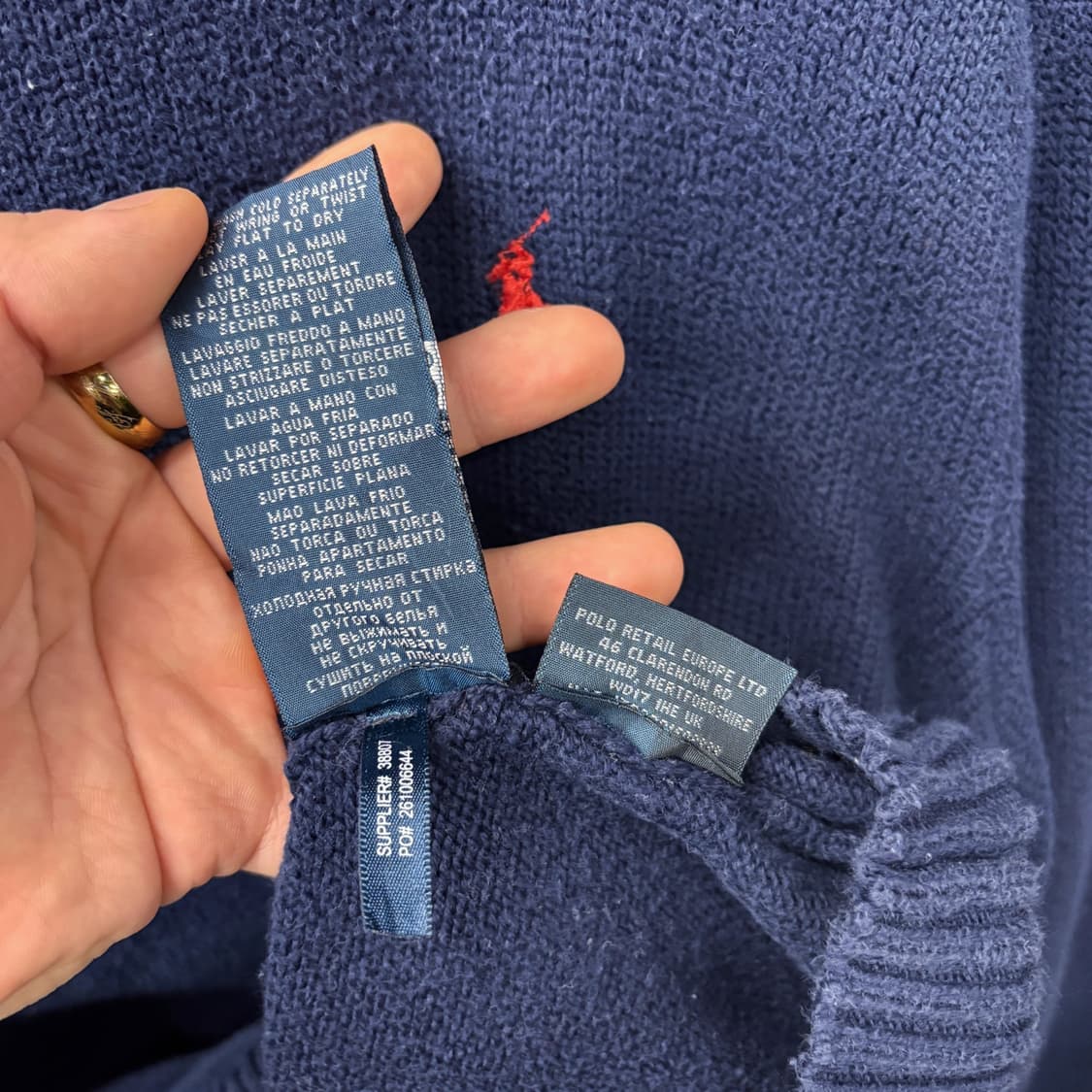 00s 폴로 랄프로렌 플레인 코튼 크루넥 니트 스웨터 레드포니 N724 상품이미지8