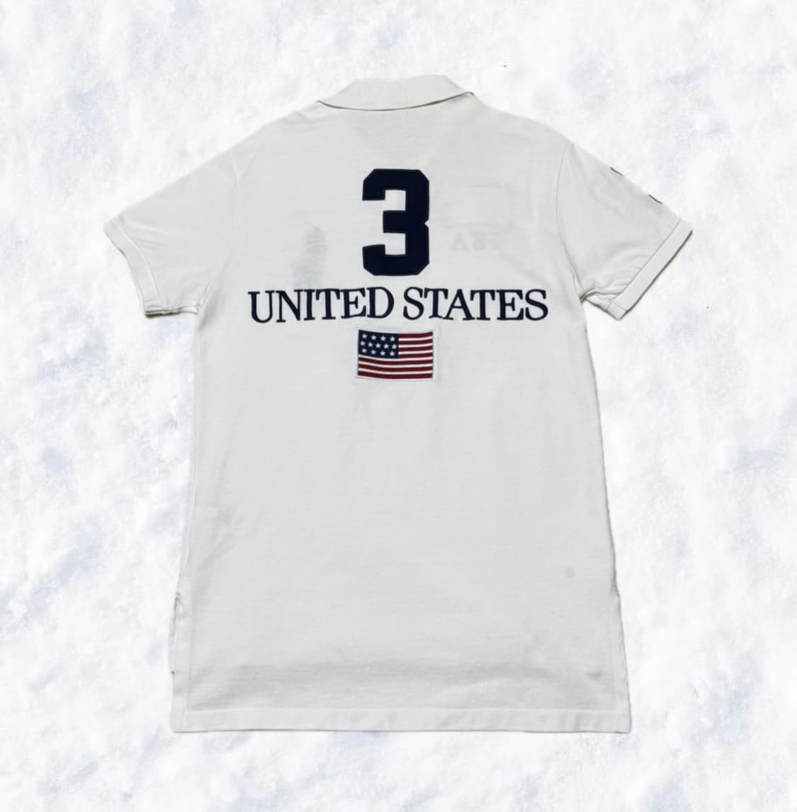 폴로 랄프로렌 성조기 흰파 카라 반팔 상품이미지2