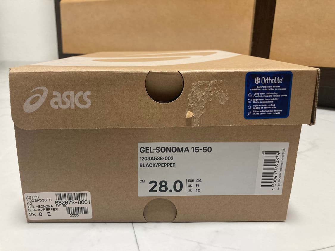 (거의 새것)아식스 젤 소노마 일본판 블랙페퍼 275-280 상품이미지9