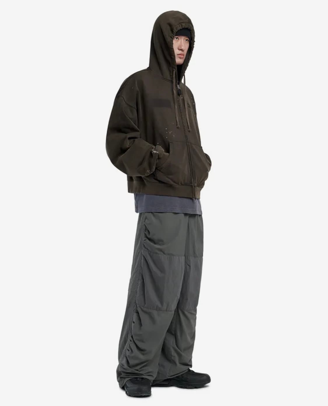 노매뉴얼x폴리테루 후드집업 OVERDYED HOODED ZIP-UP 상품이미지2