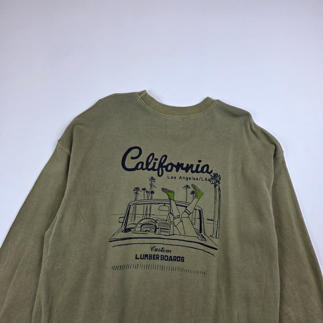 LUMBER 피그먼트  워싱 맨투맨 티셔츠 상품이미지2