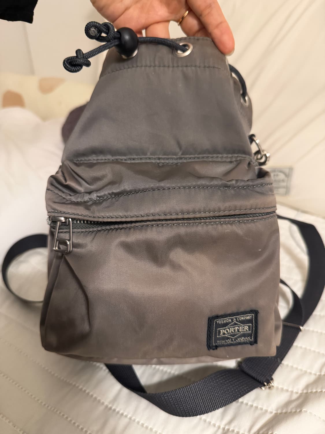 요시다포터 벌룬삭 복조리백 실버 상품이미지7