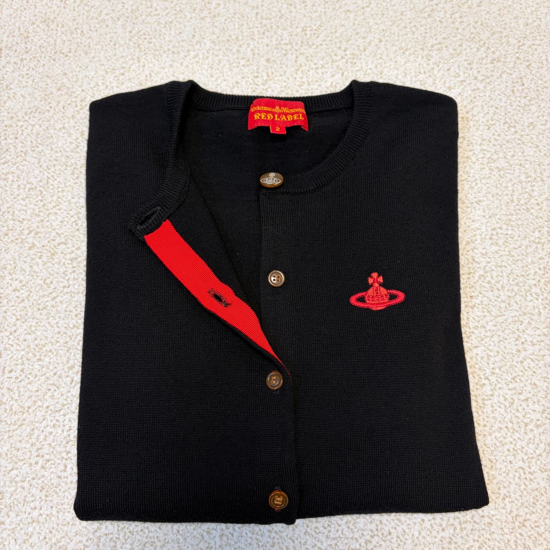 비비안웨스트우드 레드라벨 울 가디건 블랙 상품이미지4