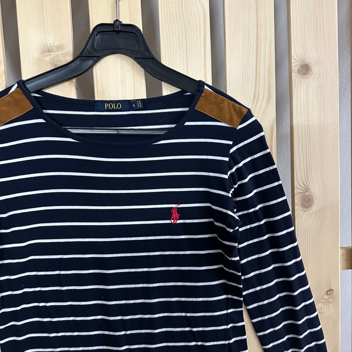 (S) 폴로 랄프로렌 스트라이프 네이비 티셔츠 상품이미지4