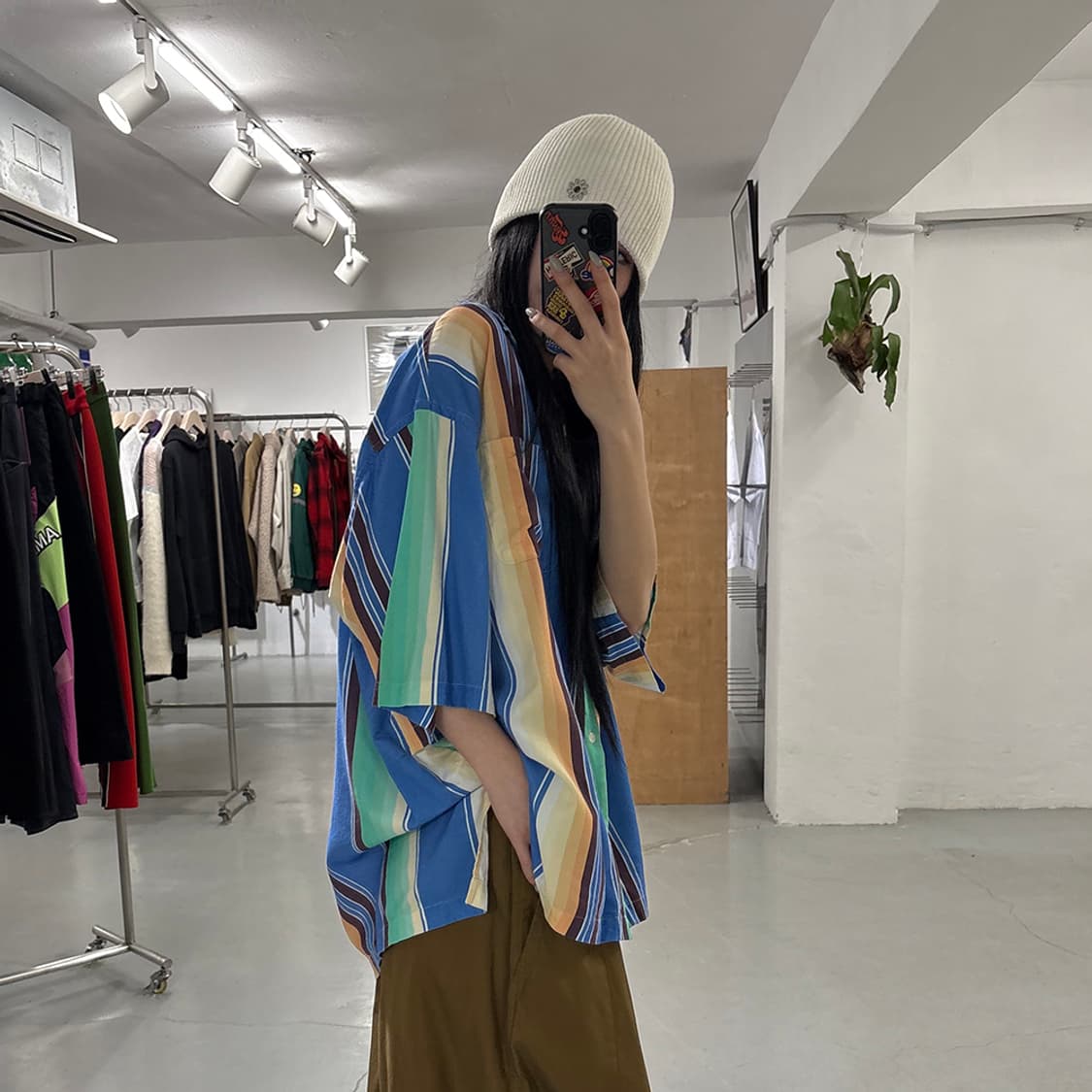 CITEN Ombre Stripe Open Collar Shirt 상품이미지4
