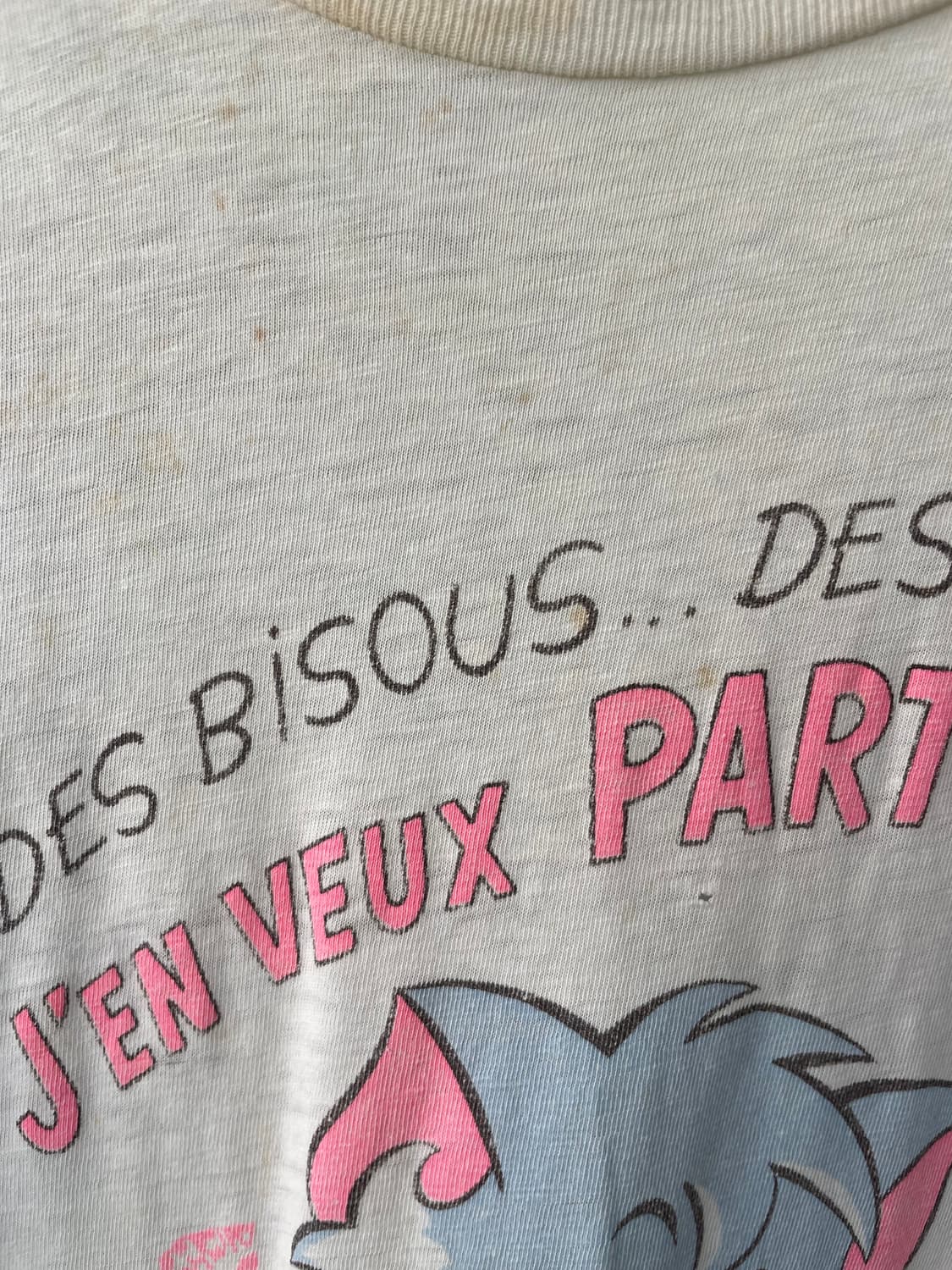 1980s Vintage French Cartoon Cat T-shirt 상품이미지7