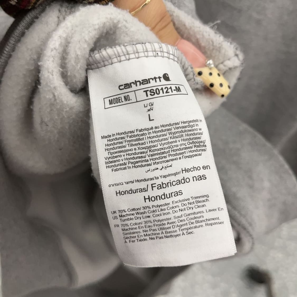 칼하트 빈티지 모던캐주얼 오버핏 기모 후드티 L C09585 상품이미지6