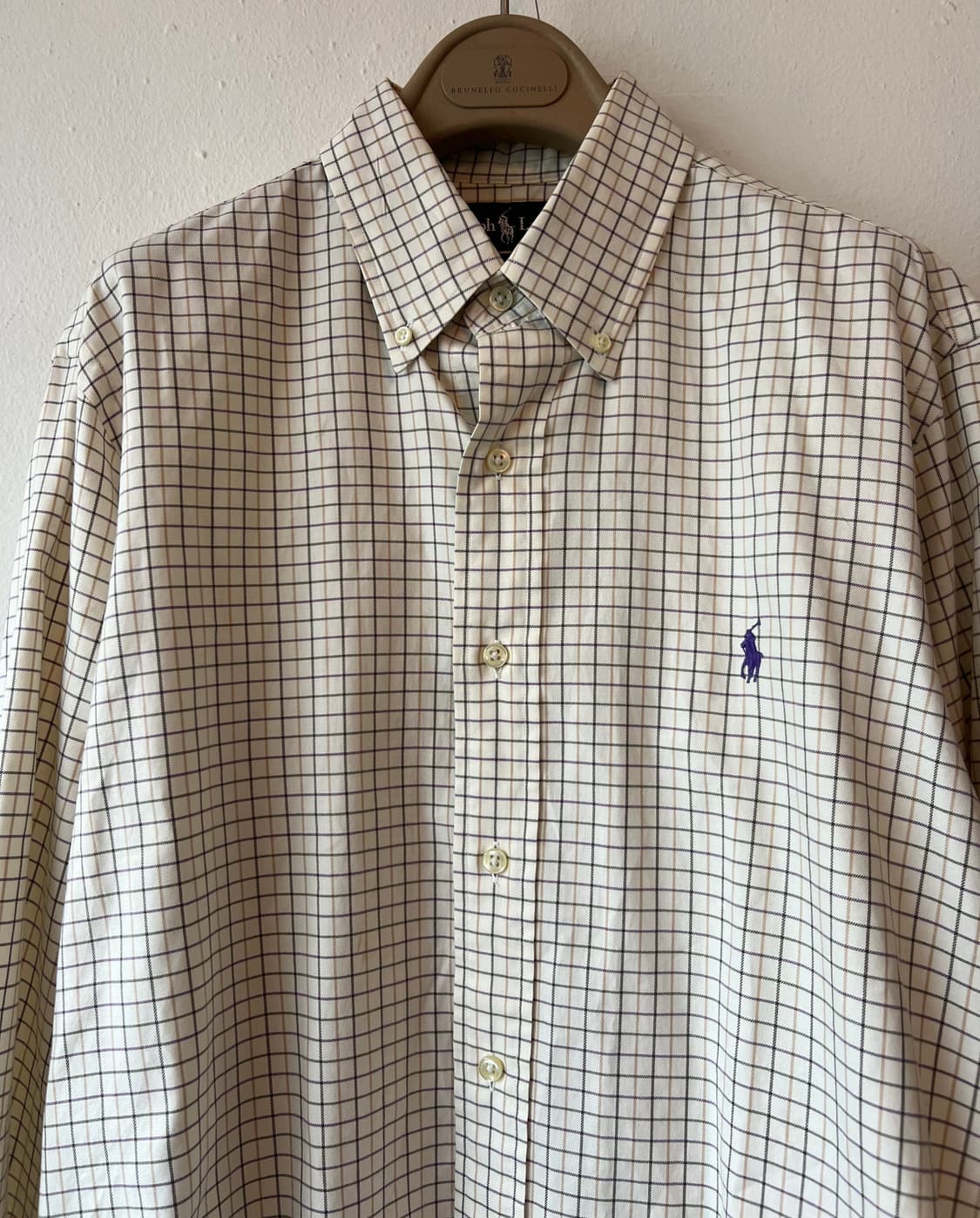 폴로 랄프로렌 남성 라이트베이지 코튼긴팔셔츠 상품이미지2