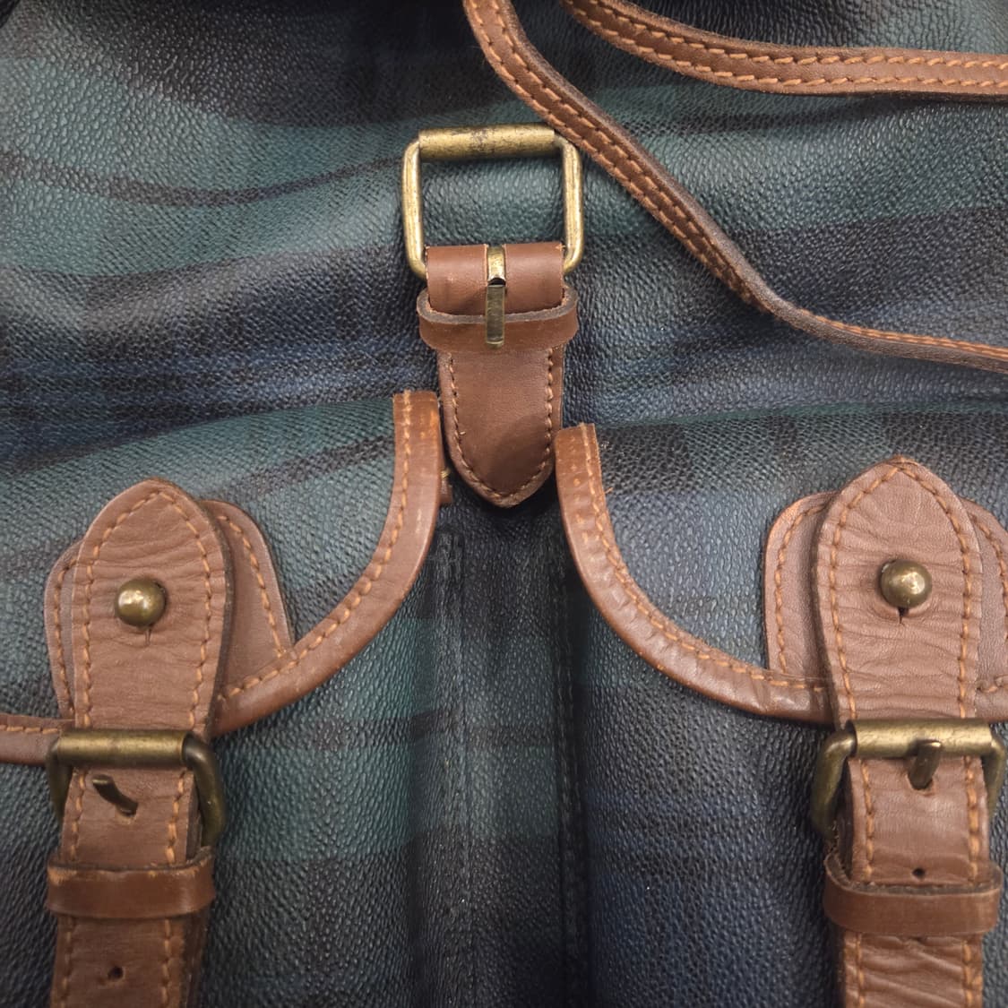 폴로 블랙와치 체크 백팩 럭색 상품이미지4