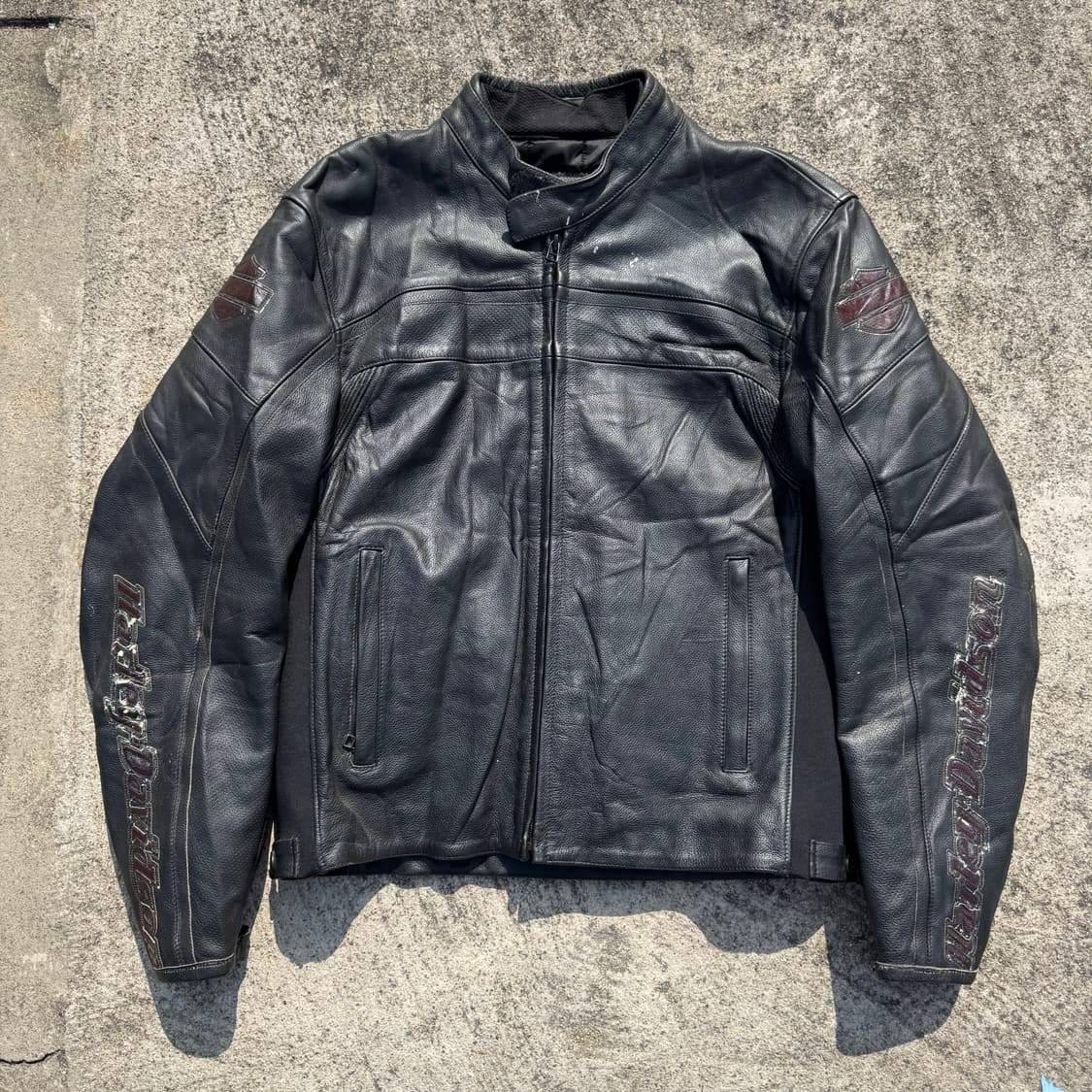 [M~L] 할리데이비슨 싱글 라이더 가죽 자켓 상품이미지1