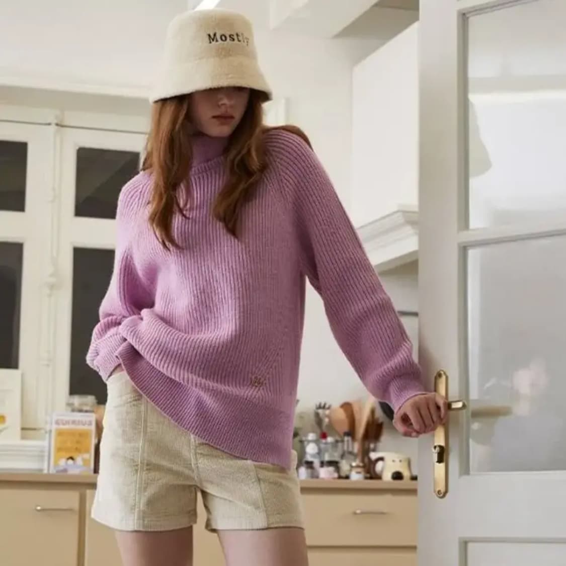 (새상품)에고이스트 장식포인트 터들넥니트55 상품이미지7