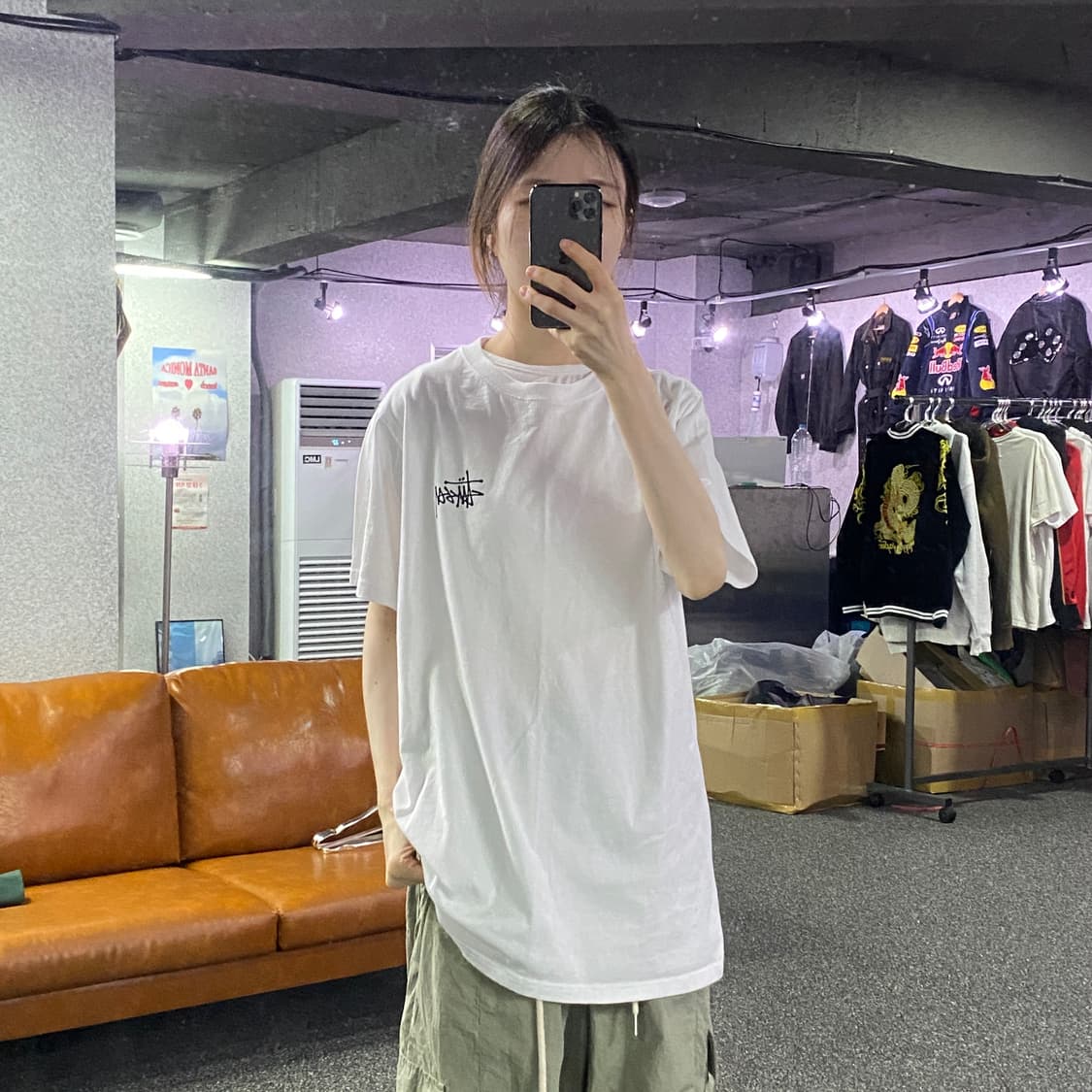 스투시 빅로고 화이트 반팔티 B2331 상품이미지1