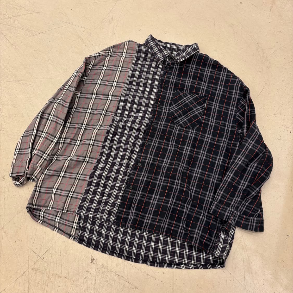 아조바이아조 패치워크 셔츠 상품이미지1