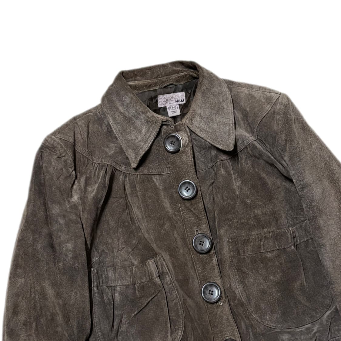 Vintage Suede Leather Crop Jacket 상품이미지2