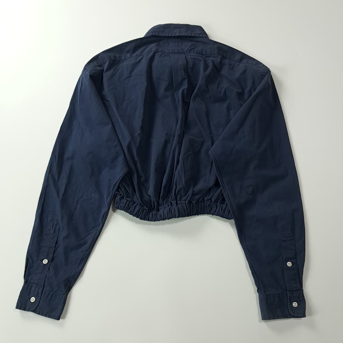 CK334 FREE 폴로 90s 다크네이비 크롭 셔츠 자켓 상품이미지5
