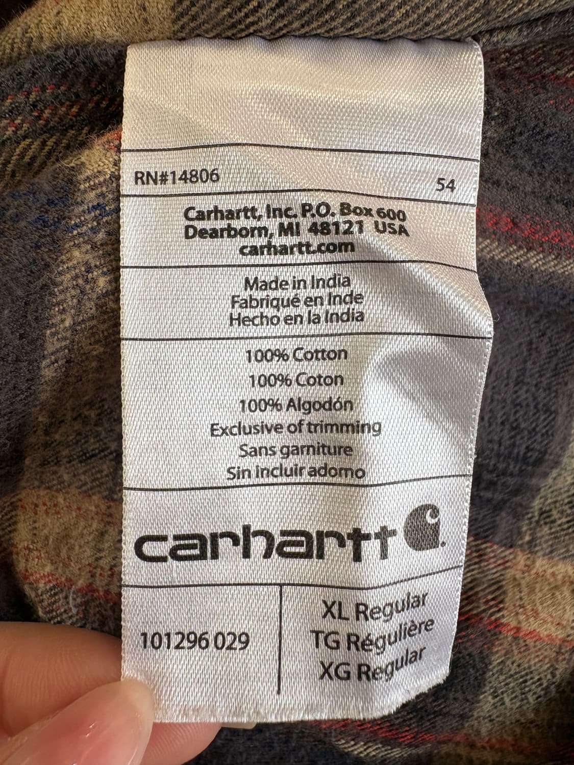 칼하트 플란넬 체크 셔츠 상품이미지7