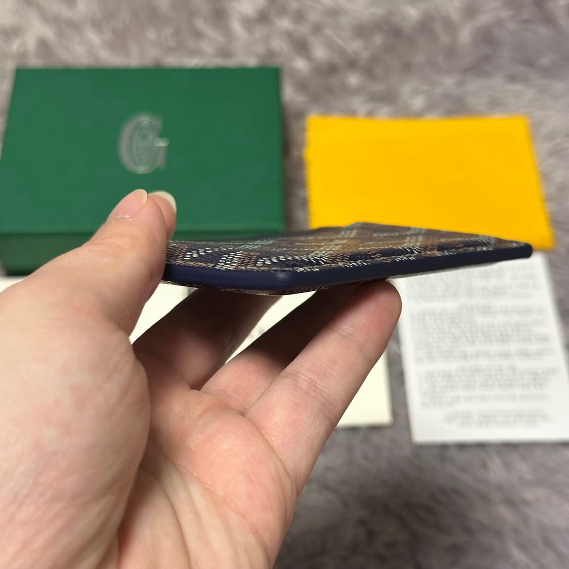 [풀구성] 고야드 생쉴피스 카드지갑 스페셜네이비 상품이미지5