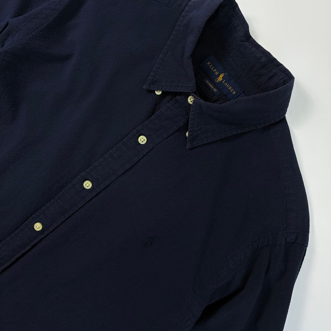 Polo  폴로 랄프로렌 신형 자수 네이비 시어서커 셔츠  상품이미지3