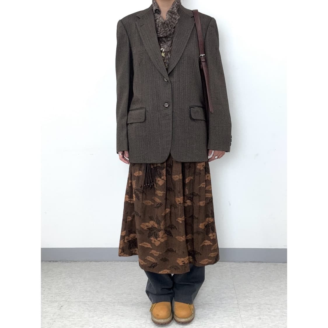 빈티지 브라운 블레이저 자켓 상품이미지2