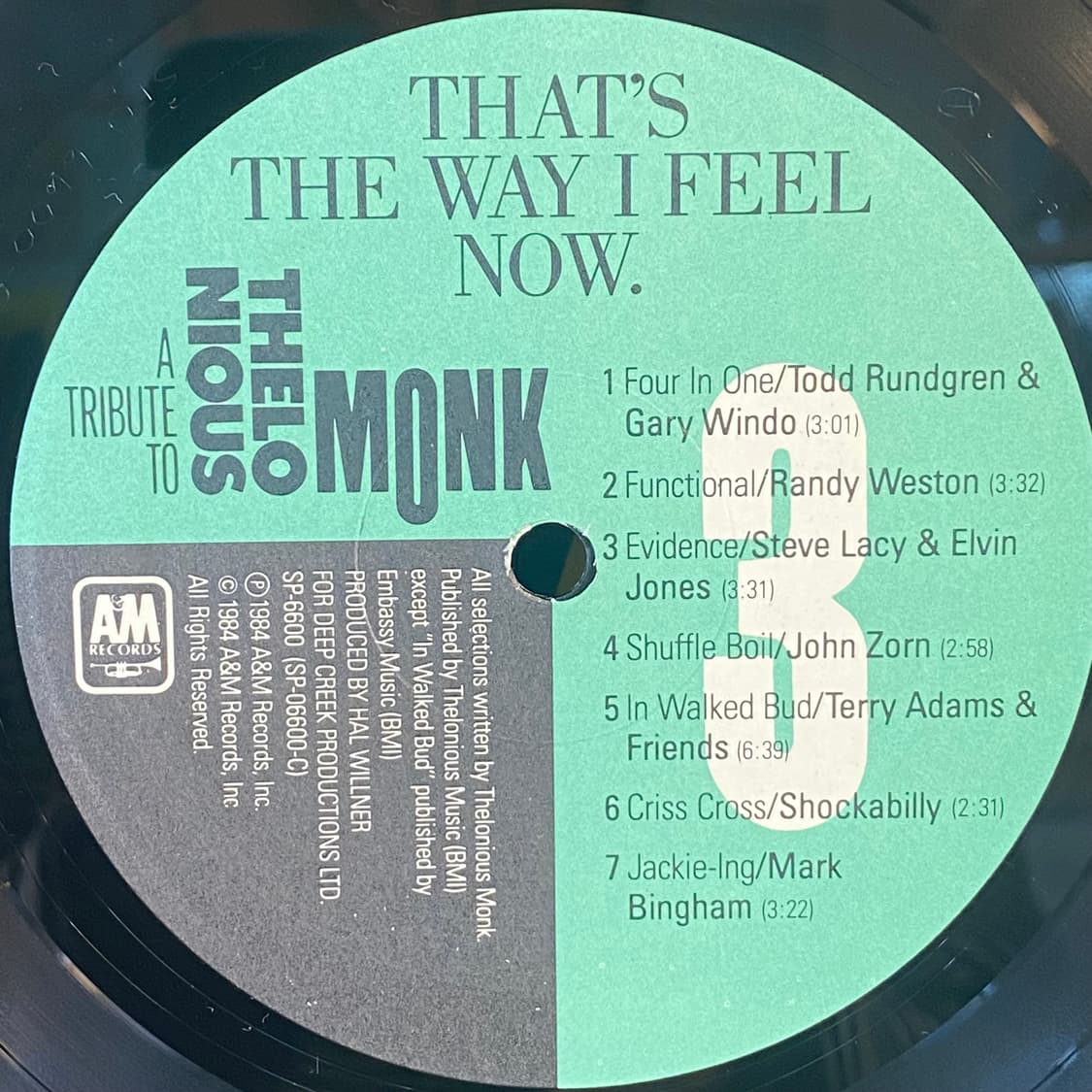 (수입중고LP-재즈) A Tribute To Thelonious Monk 상품이미지7