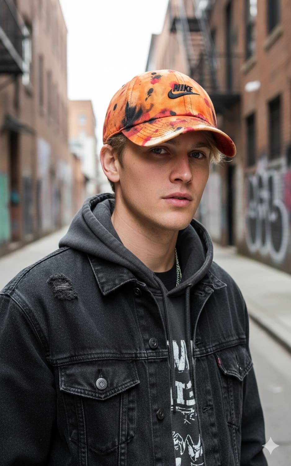 NIKE 나이키 초레어 빈티지 커스텀 오렌지/레드 가을의 불씨 볼캡 모자 상품이미지10