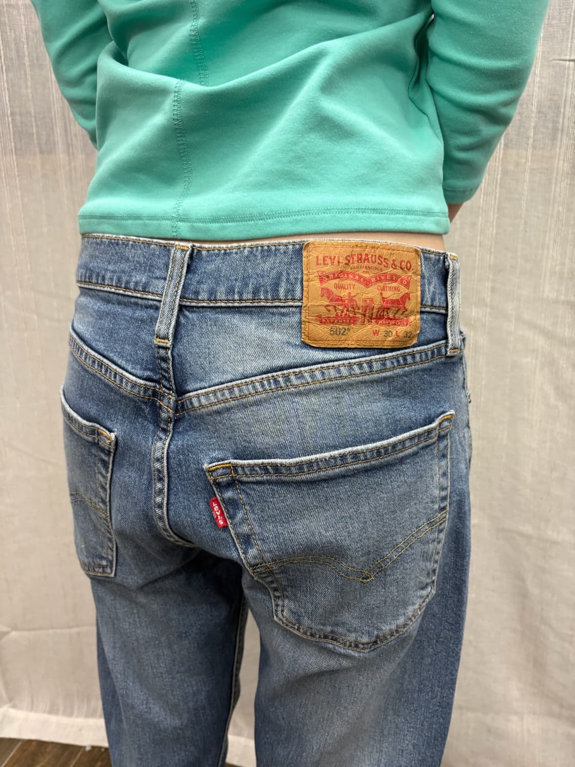 Levis 502 빈티지 워싱 데님 팬츠 Levis 502 상품이미지3