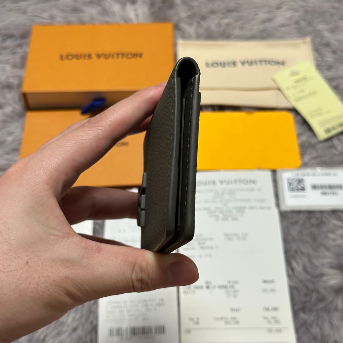 [풀구성] 루이비통 에어로그램 오거나이저 카드지갑 카키 상품이미지4