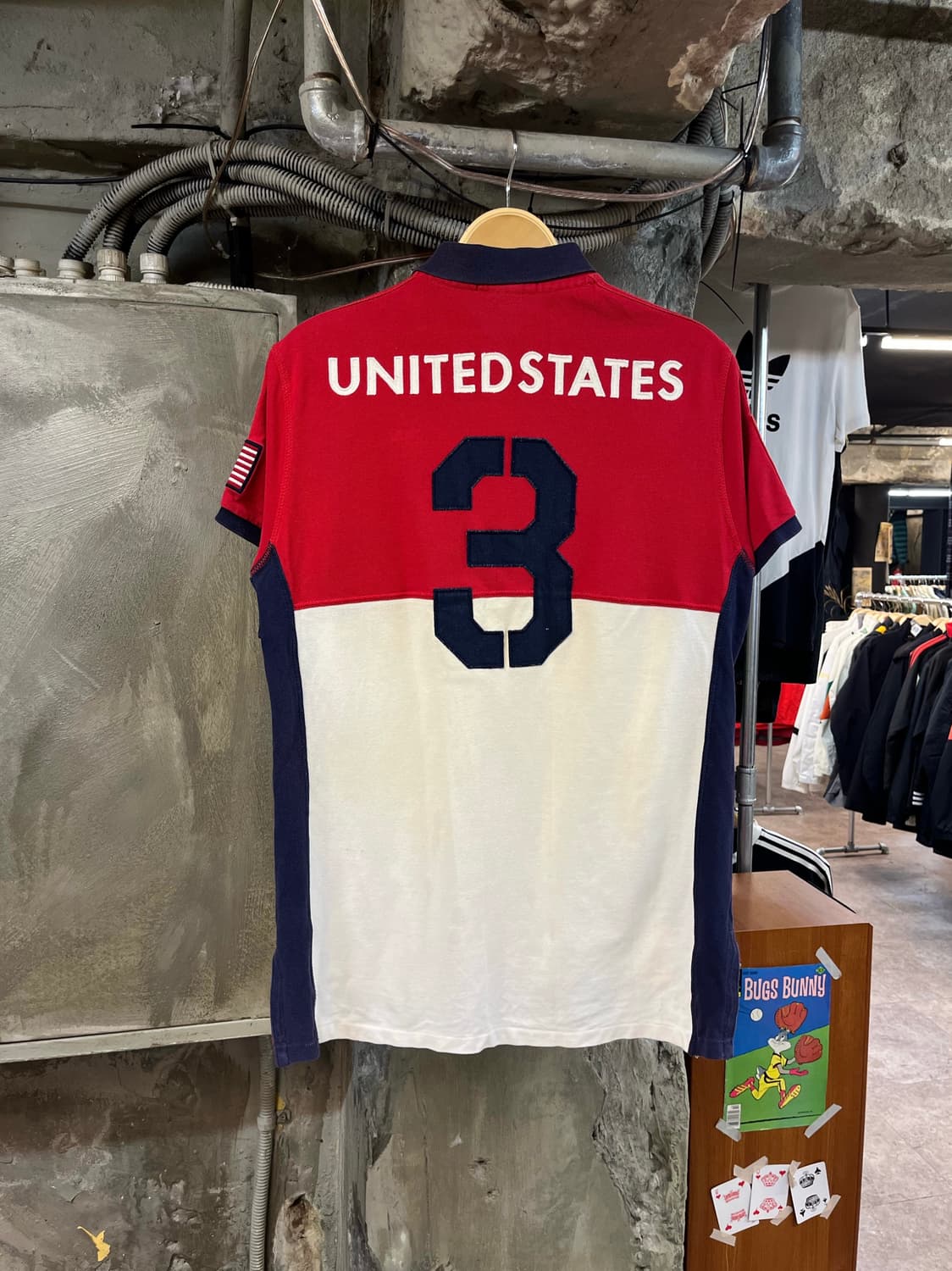 폴로 랄프로렌  헤리티지 로고 성조기 pk셔츠 레드 L#csz2082 상품이미지2