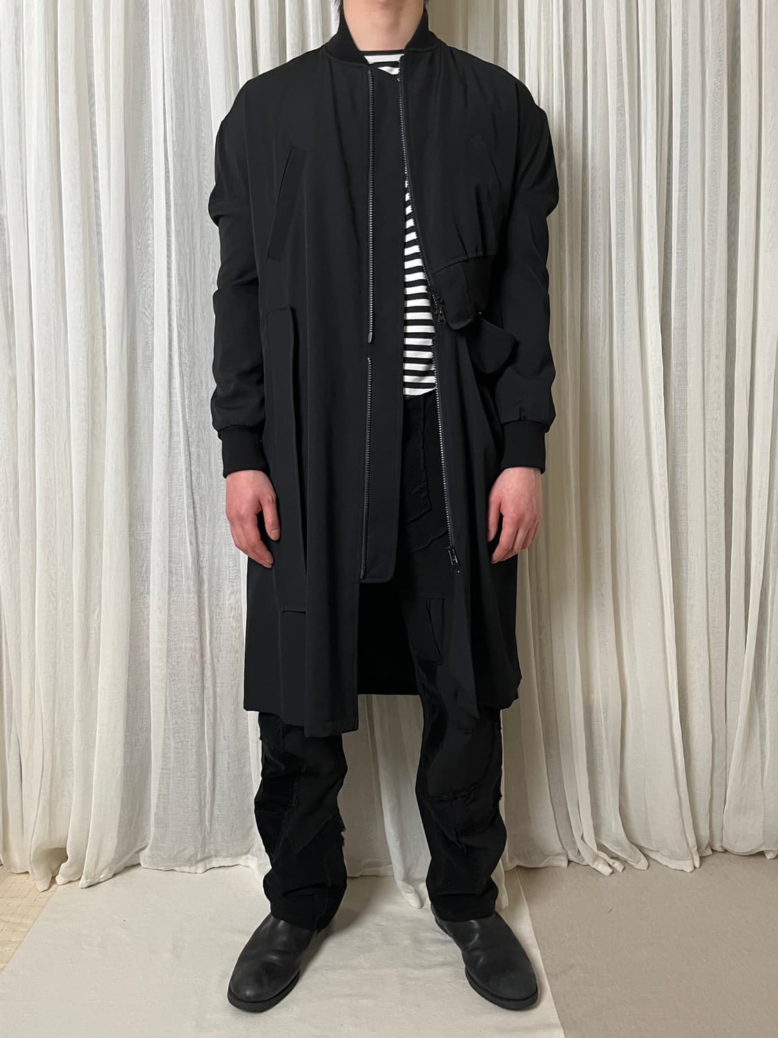 요지야마모토 롱 봄버 코트 yohji yamamoto long ma-1 상품이미지9