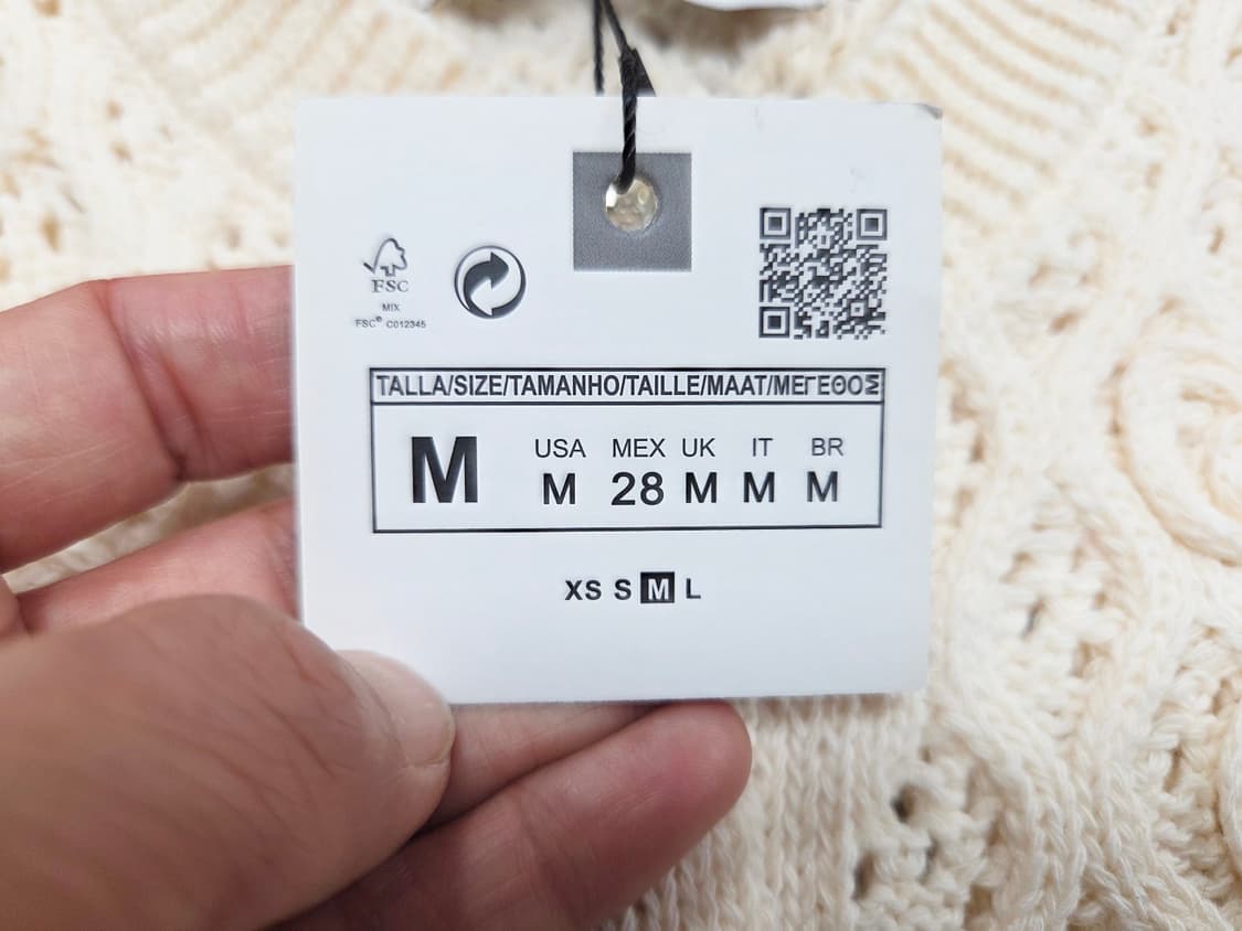 자라(ZARA) 주얼리 버튼 니트가디건 55-66 새상품 상품이미지9