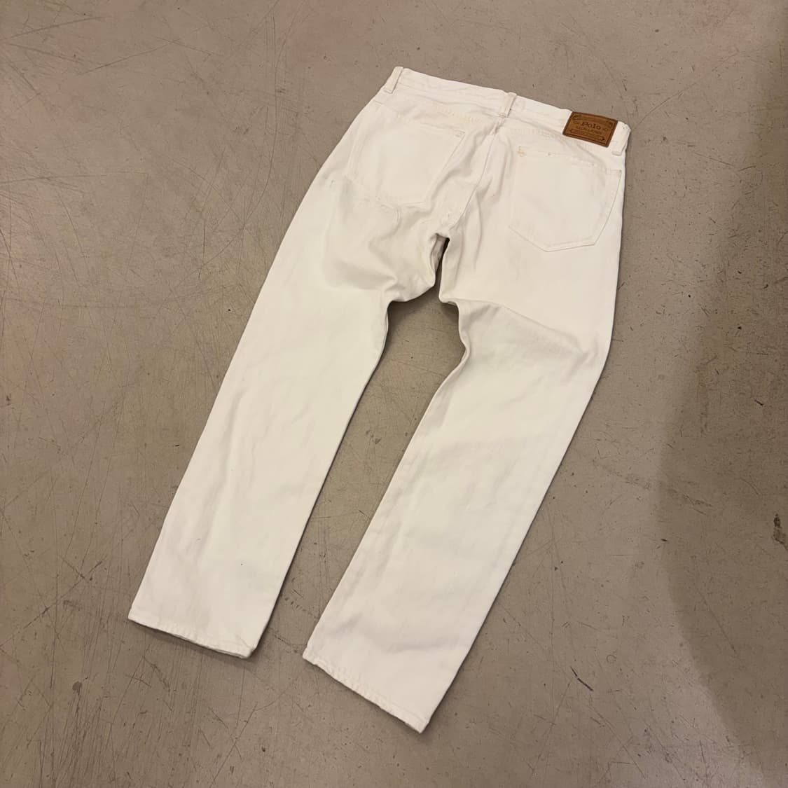 폴로 랄프로렌 화이트 스트레이트 핏 팬츠 상품이미지1