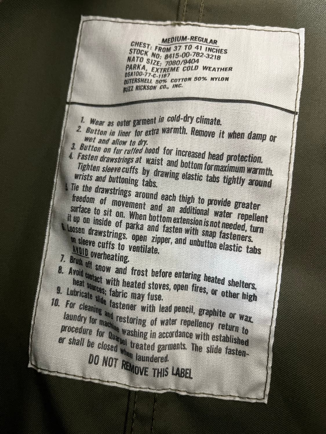 [m] 버즈릭슨 M65 피쉬테일 피시테일 개파카 모즈코트 상품이미지9