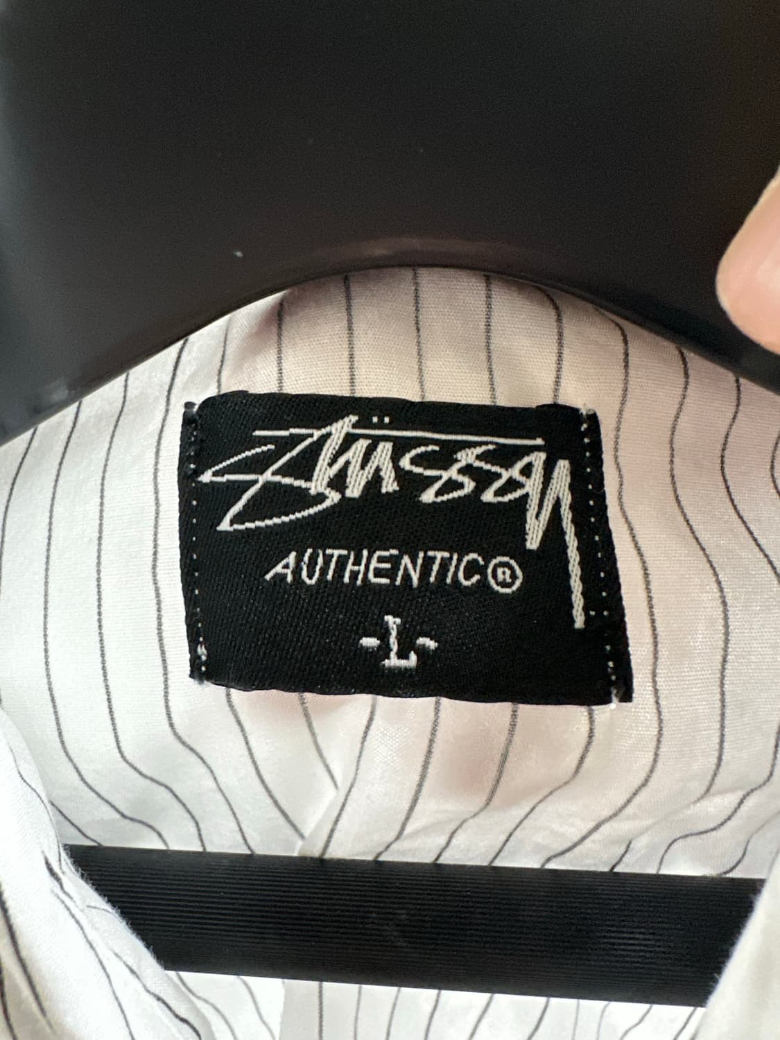 STUSSY 스투시 스트라이프 그래픽 반팔 셔츠 L 상품이미지7